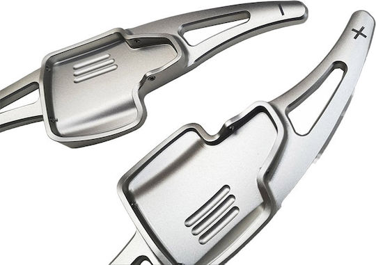 Carner Steering Wheel Decoration Aluminum Shift Paddles for Ford Focus 2015-2019 Silver 2pcs in Silver Color 0029794