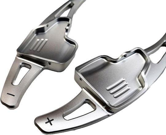 Carner Steering Wheel Decoration Aluminum Shift Paddles for Ford Focus 2015-2019 Silver 2pcs in Silver Color 0029794