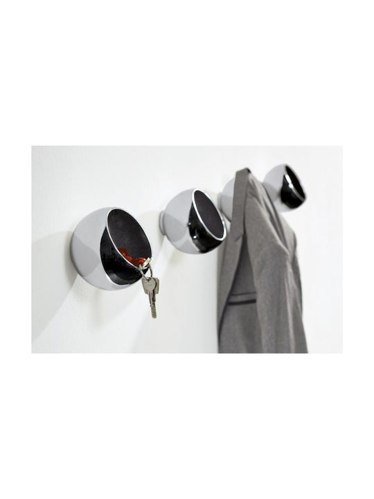 Philippi Wall Hanger Metal 4 Hooks Silver 12x12cm