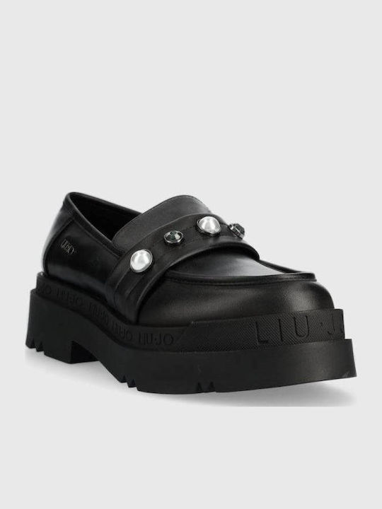 Liu Jo Γυναικεία Loafers σε Μαύρο Χρώμα