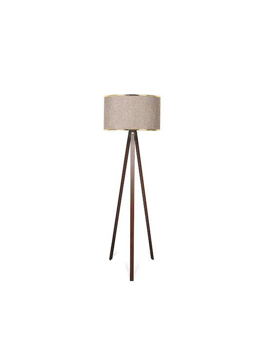 Floor Lamp H140xW38cm. with Socket for Bulb E27 Beige