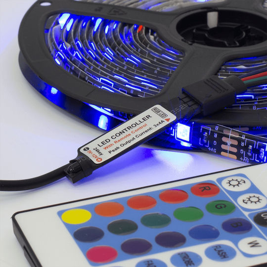 White Shark Waterproof LED Strip USB 5V RGB Light 3m Type SMD5050 with Power Supply & Remote Control