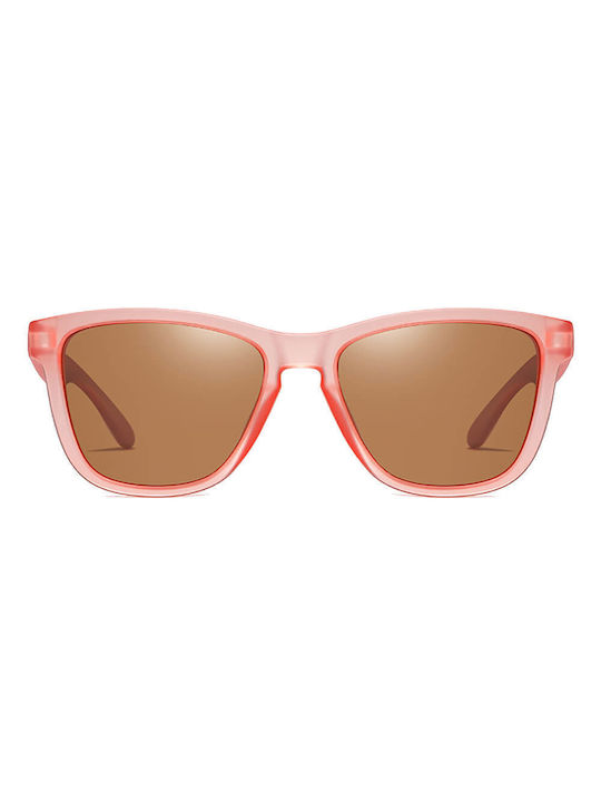 Moscow Mule Sunglasses with Pink Plastic Frame and Brown Polarized Lens MM/3332/14