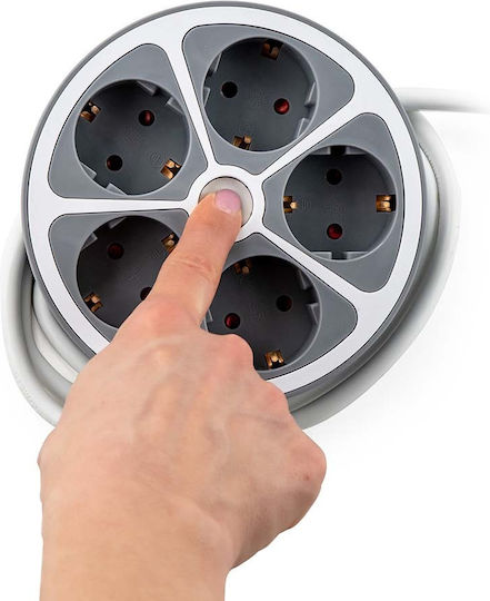 Muhler Power Strip 5 Positions with Switch and Cable 1.5m