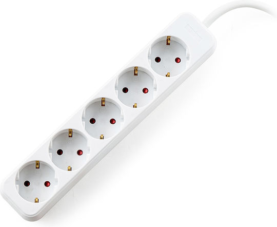 Muhler Power Strip 5 Positions with Switch and Cable 1.5m