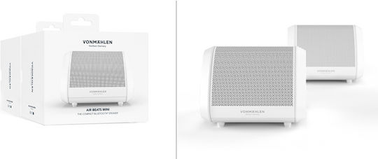 Vonmählen Air Beats Mini Ηχείο Bluetooth 3W με Διάρκεια Μπαταρίας έως 13 ώρες Λευκό