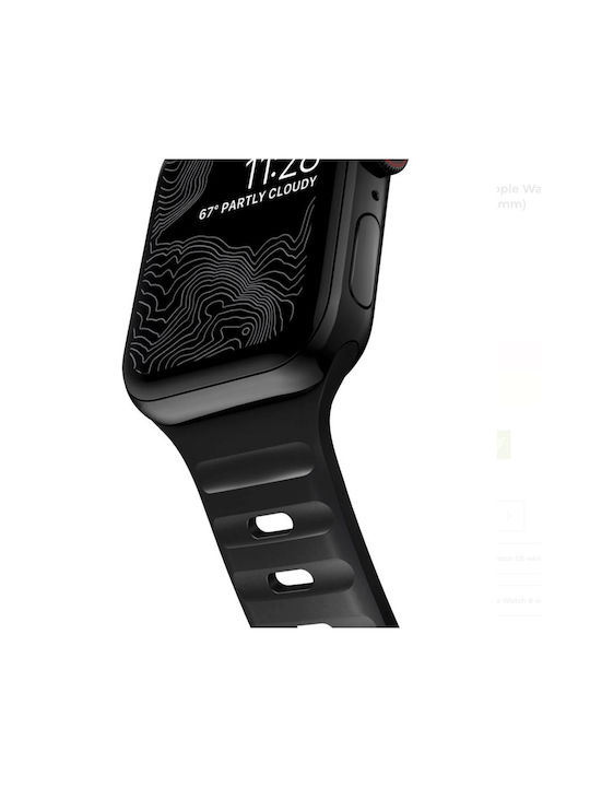 Tech-Protect Iconband Line Λουράκι Σιλικόνης Μαύρο (Apple Watch 4/5/6/7/SE/8/Ultra 44/45/46/49mm)