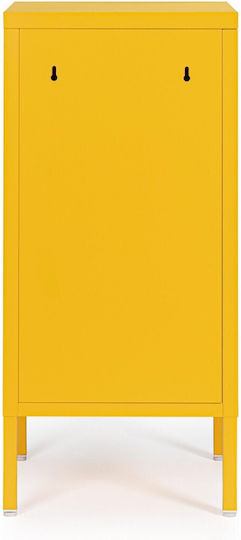 Office Storage Metal Closet with Lock Yellow L40xW35xH76cm