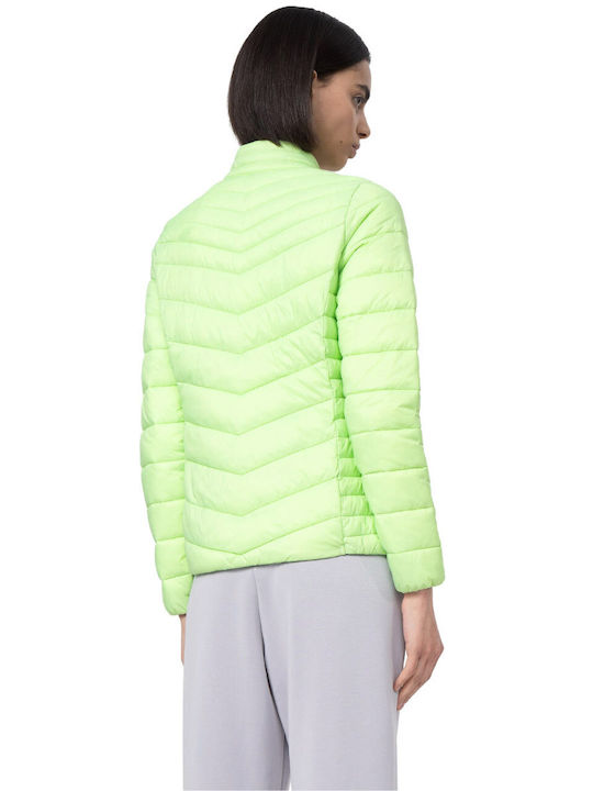 4F Women's Short Puffer Jacket for Winter Green