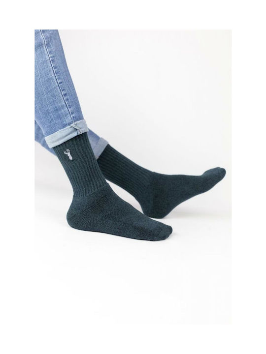 Crazy Socks Deer Bărbați Șosete Uni Verzi 1Pachet