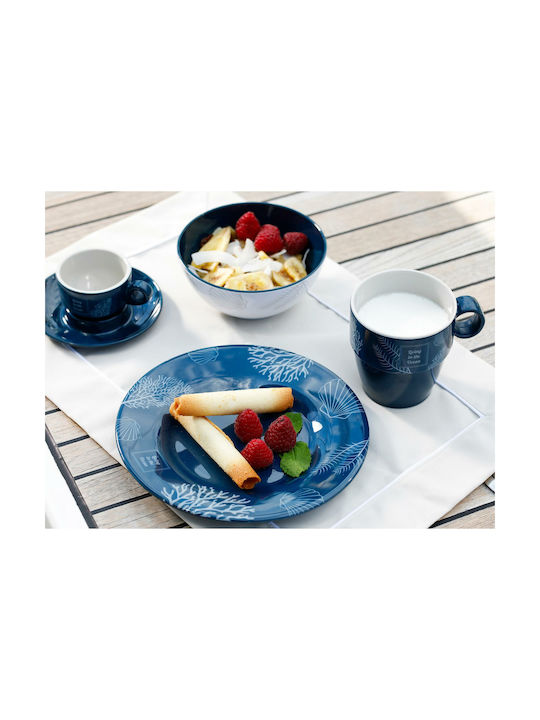 Marine Business Cereal Serving Bowl Round made of Melamine White 6pcs