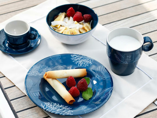 Marine Business Cereal Serving Bowl Round made of Melamine White 6pcs