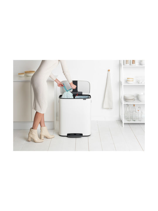 Brabantia Waste Bin Waste Plastic with Pedal White 30lt 1pcs 1003188