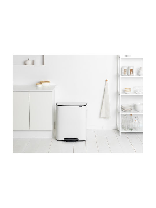 Brabantia Waste Bin Waste Plastic with Pedal White 30lt 1pcs 1003188