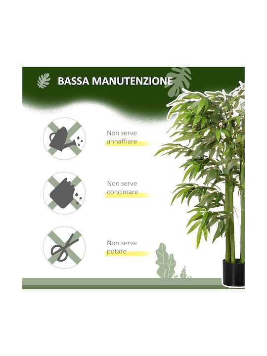 Artificial Plant in Pot Bamboo Green 140cm HomCom