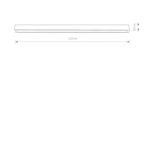 Nowodvorski Commercial Linear LED Ceiling Light Warm White IP20 L122xY6.5cm