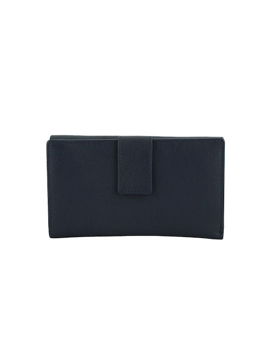 Ginis ONS1 Large Leather Women's Wallet Blue