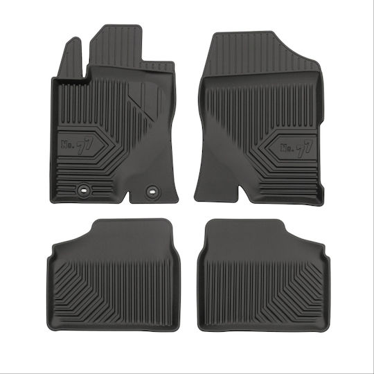 Frogum Set of Front and Rear Mats 4pcs Tray Type for Toyota Avensis 2002-2009 Black