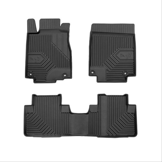 Frogum Set of Front and Rear Mats 3pcs from Rubber for Honda CR-V Black