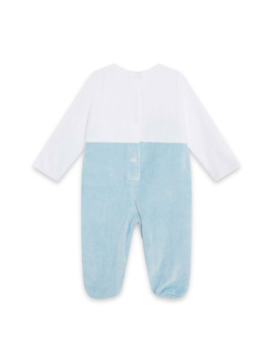 Tuc Tuc Baby Bodysuit Set Long-Sleeved Velvet Light Blue