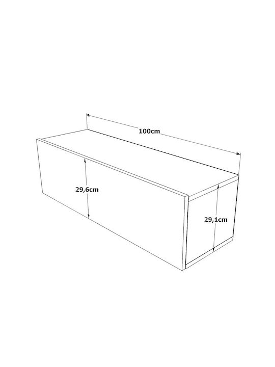 Έπιπλο Τηλεόρασης Serit Γκρι Μ100xΠ31.6xΥ29.6cm
