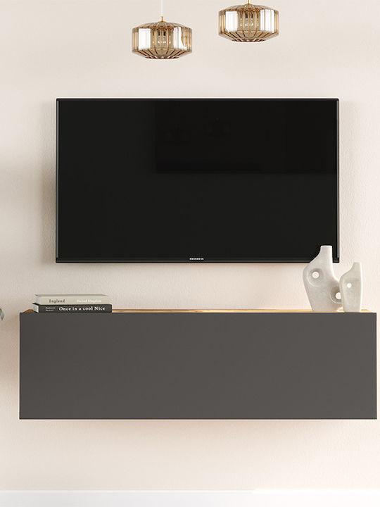 Έπιπλο Τηλεόρασης Serit Γκρι Μ100xΠ31.6xΥ29.6cm