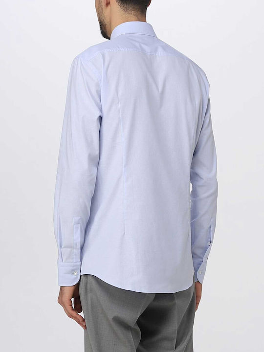 Hugo Boss Men's Shirt Long Sleeve Cotton Light Blue