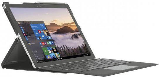 Mobilis Origine Synthetic Leather Flip Cover with Keyboard Black (Surface Pro 7 / 6)