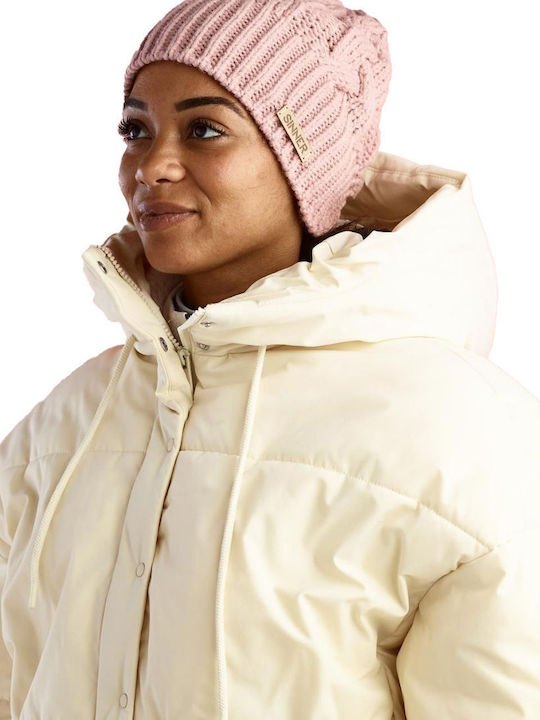 Beanie Unisex Σκούφος Πλεκτός σε Ροζ χρώμα