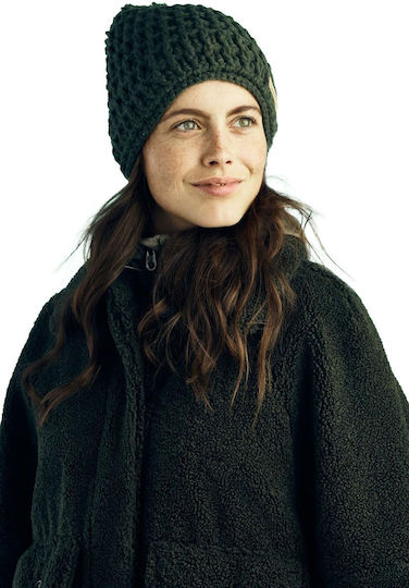 Nordic II Pom Pom Beanie Unisex Σκούφος Πλεκτός σε Πράσινο χρώμα