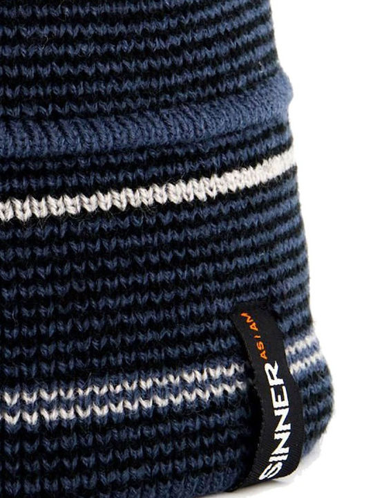 Beanie Unisex Σκούφος Πλεκτός σε Μπλε χρώμα