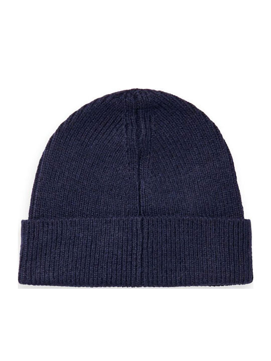 Beanie Ανδρικός Σκούφος με Rib Πλέξη σε Navy Μπλε χρώμα