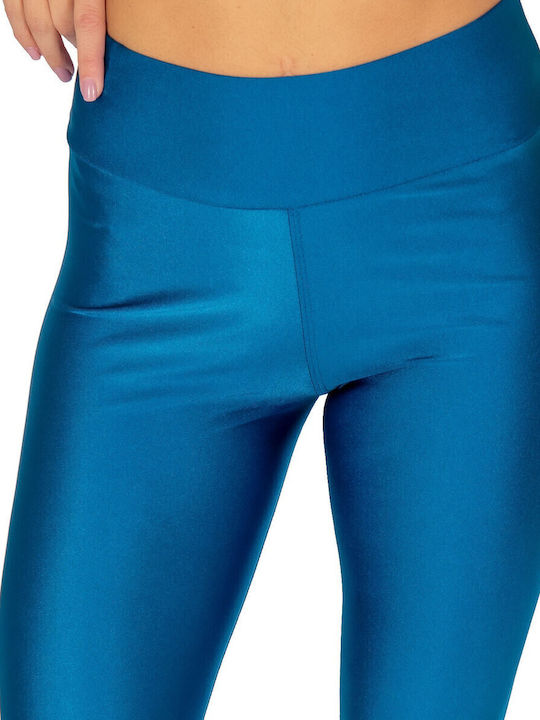 Women's Long Legging Shiny Blue