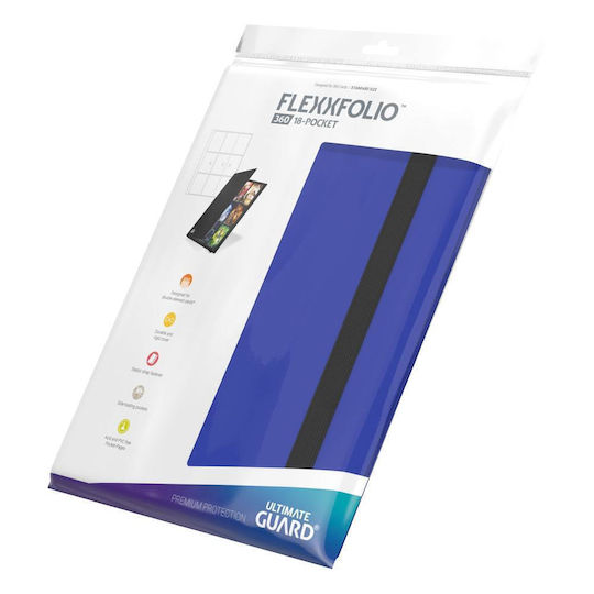 Ultimate Guard Flexxfolio 360-18 Sammelkartenspiel-Zubehör Bindemittel 9-Fächer Standard Größe Blauer