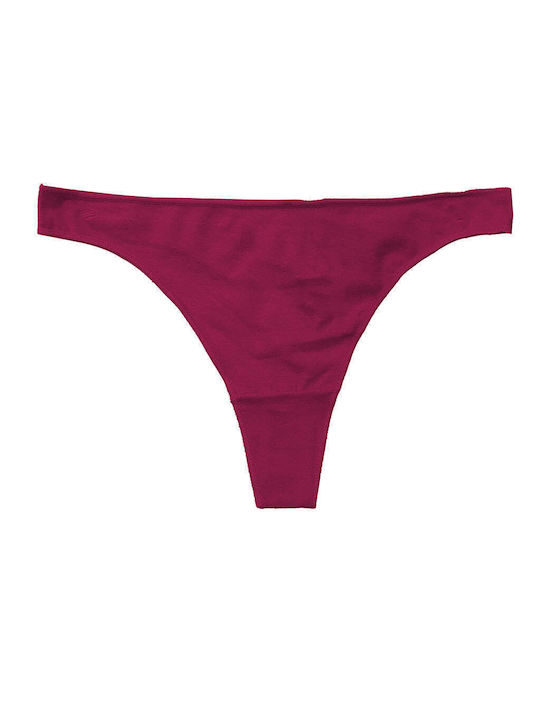 Ustyle Cotton Women's String Burgundy