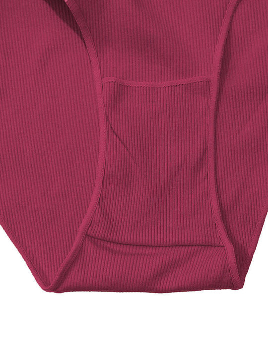 Baumwolle Damen Slip Burgundisch