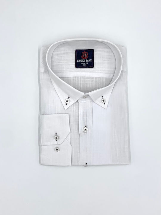 FRANKO SANTI - SLIM FIT SHIRT 4444 FRANCO SANTI - WHITE 10