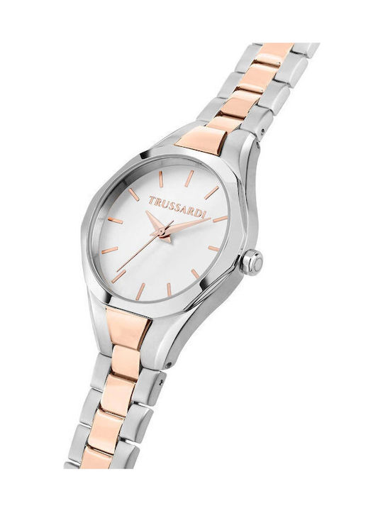 Trussardi Metropolitan Γυναικείο Ρολόι 30mm Μπαταρίας με Μεταλλικό Μπρασελέ