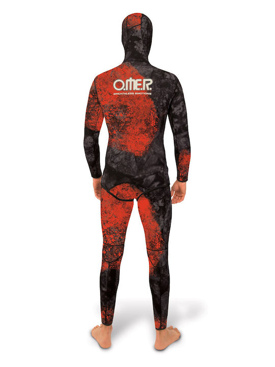 Omer Red Stone Divisible Wetsuit for Speargun Shaved Red 5mm Omer Red Stone Divisible Wetsuit for Speargun Shaved Red 5mm