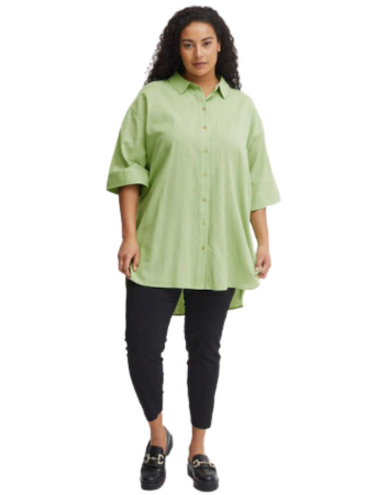 FRANSA FPMADDIE SHIRT SHIRT SHORT SLEEVES 20612019_GREEN Pentru femei