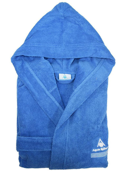 Aqua Sphere A019697B Kids Swimming Bathrobe Cotton Blue