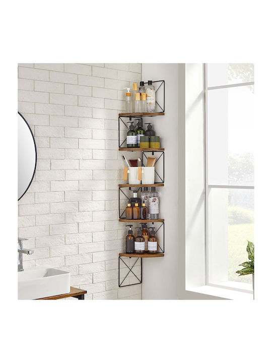 Corner Shelf Wall Brown 20x20x127.5cm