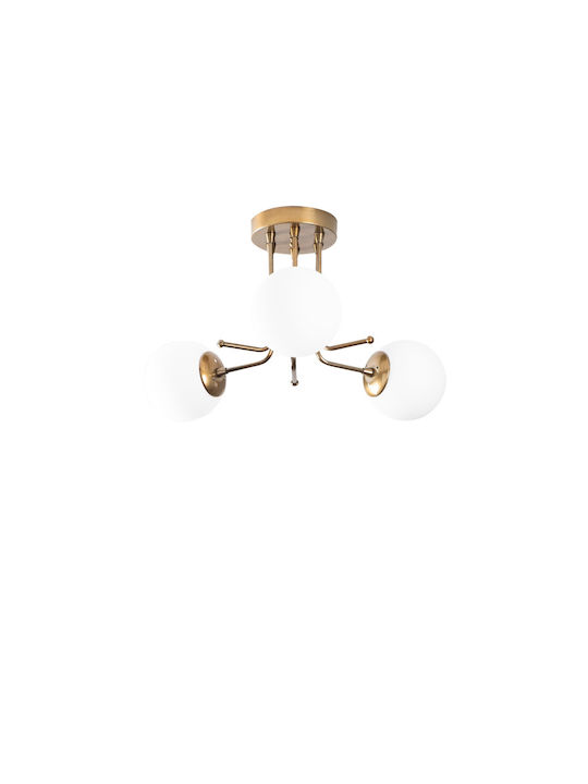 Opviq Daisy Ceiling Mount Light 48cm Gold with Socket E27