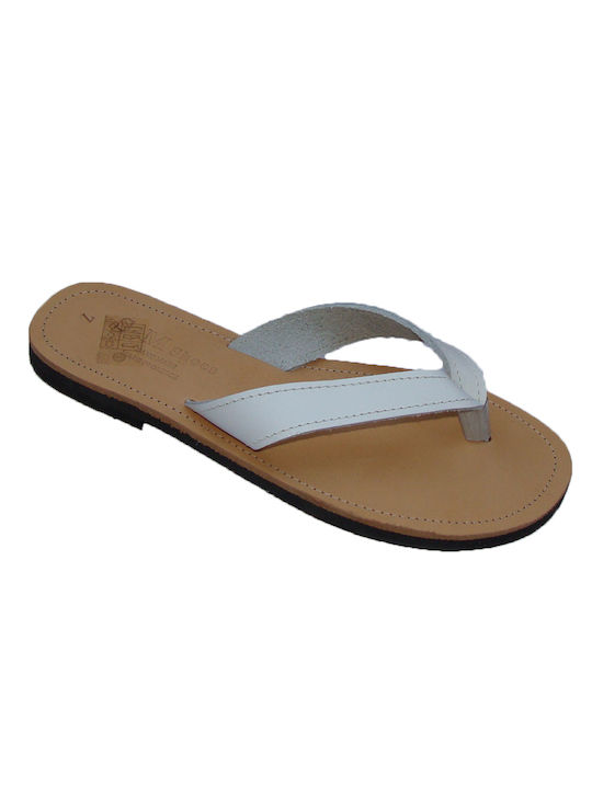 S-Mshoes Handmade Leather Women's Sandals White