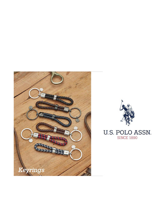 U.S. Polo Assn. Keychain Leather for Couples Red