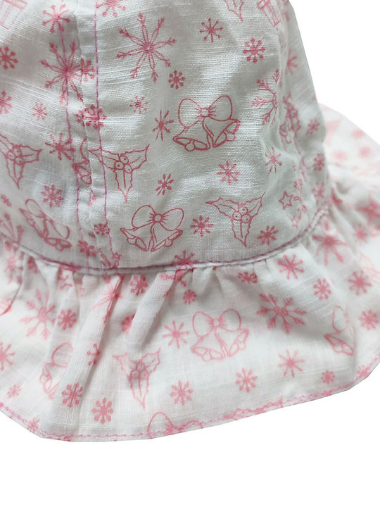 Παιδικό καπέλο bucket με διάφορα σχέδια λευκό-ροζ για κορίτσια