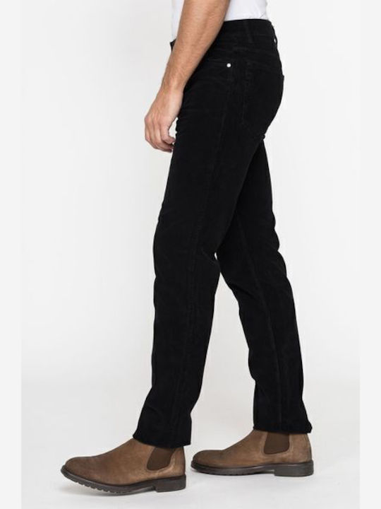 Trousers Elastic in Regular Fit Black