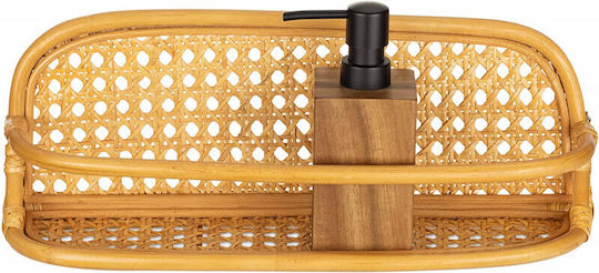 Navaris Wandmontiertes Badezimmerregal Bamboo 40x10x15cm Braune