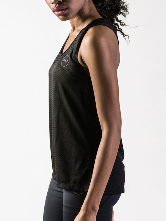 Knot Back Tank Top Women's Sleeveless Black Blouse