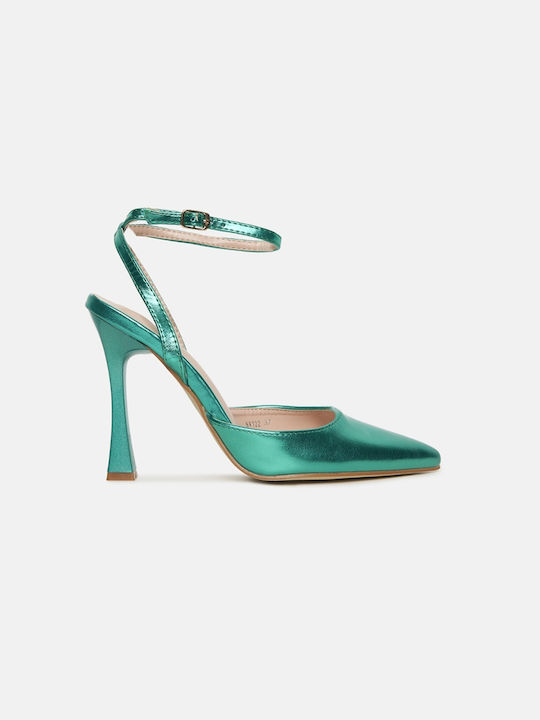 InShoes Pointed Toe Green Heels